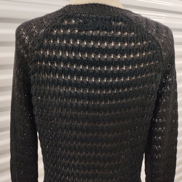 Rag & Bone | Alpaca & Viscose Black Open Knit Cardigan Sweater Womens Size XS - Picture 3 of 16